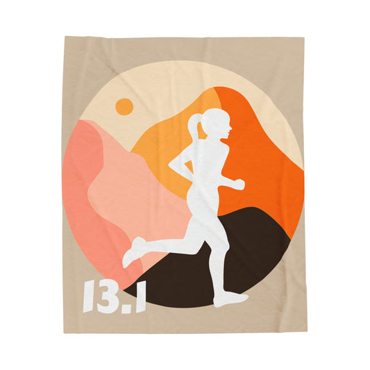 13.1 Run the Day Velveteen Plush Blanket