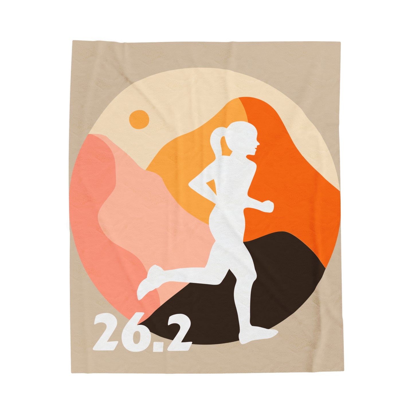 26.2 Run the Day Velveteen Plush Blanket