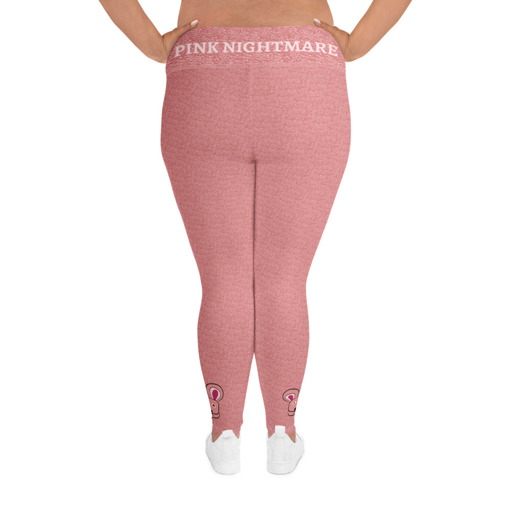 A Christmas Story Pink Nightmare Bunny Costume Plus Size Leggings