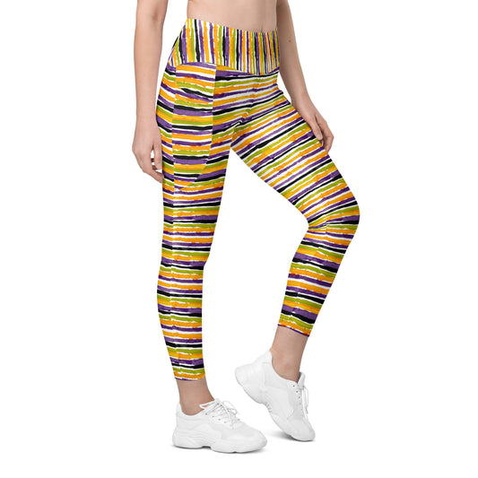 Gravedigger Stripe Leggings with pockets