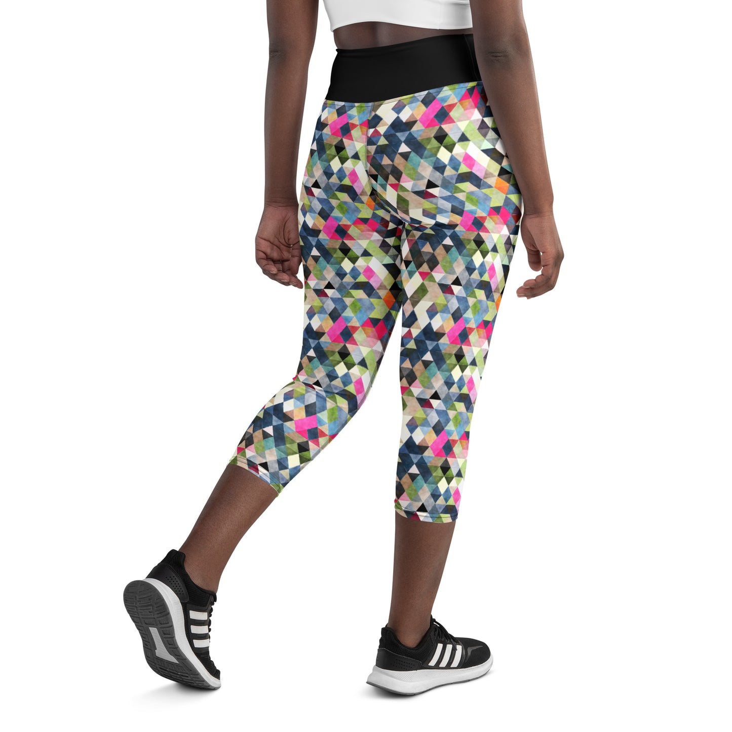 Geo Flow Yoga Capri Leggings