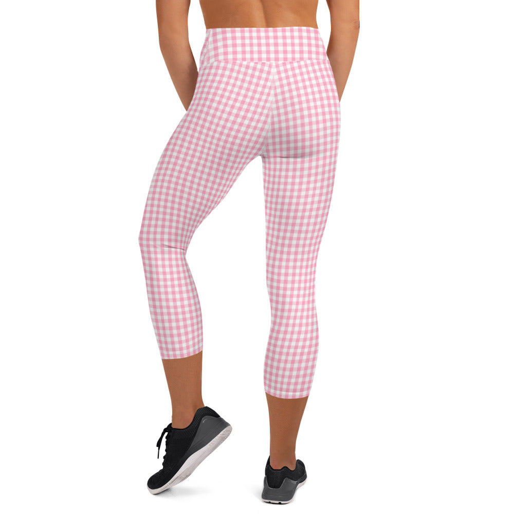 Barbie Pink Gingham Yoga Capri Leggings