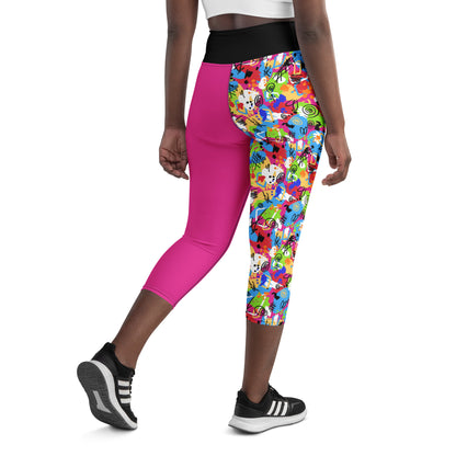 Weird Barbie Yoga Capri Leggings