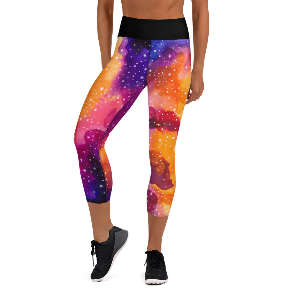 Stellar Sunset Yoga Capri Leggings