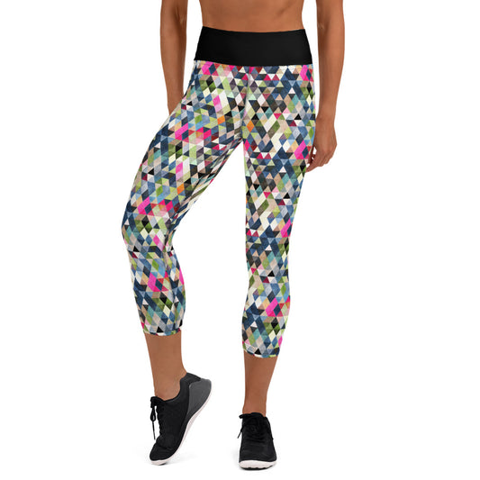 Geo Flow Yoga Capri Leggings