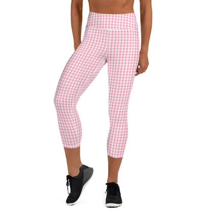 Barbie Pink Gingham Yoga Capri Leggings