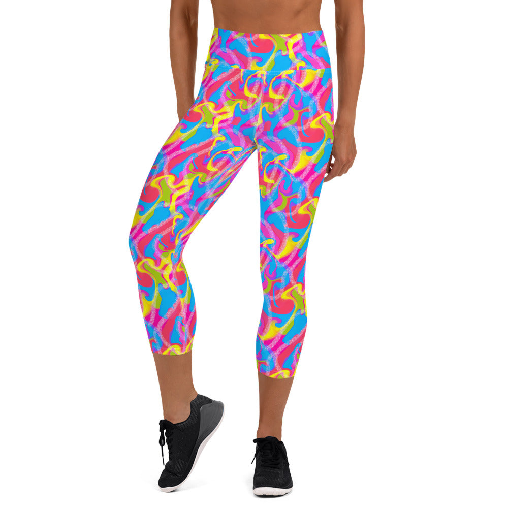 Hot Skatin' Malibu Barbie Yoga Capri Leggings