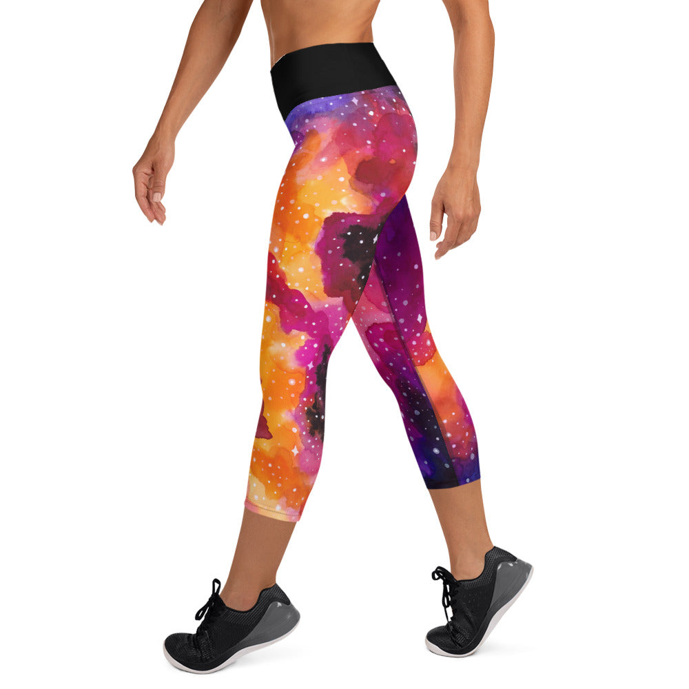 Stellar Sunset Yoga Capri Leggings