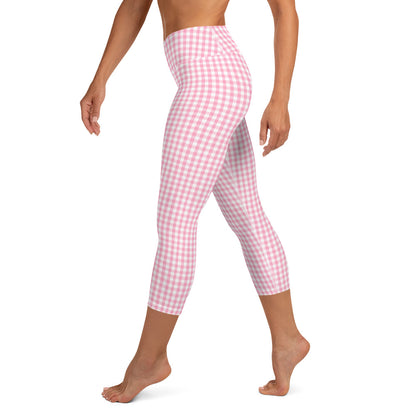 Barbie Pink Gingham Yoga Capri Leggings