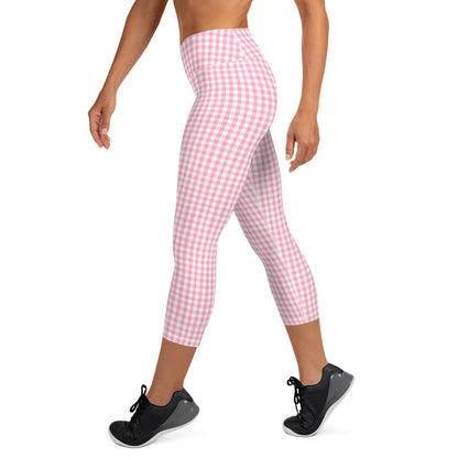 Barbie Pink Gingham Yoga Capri Leggings