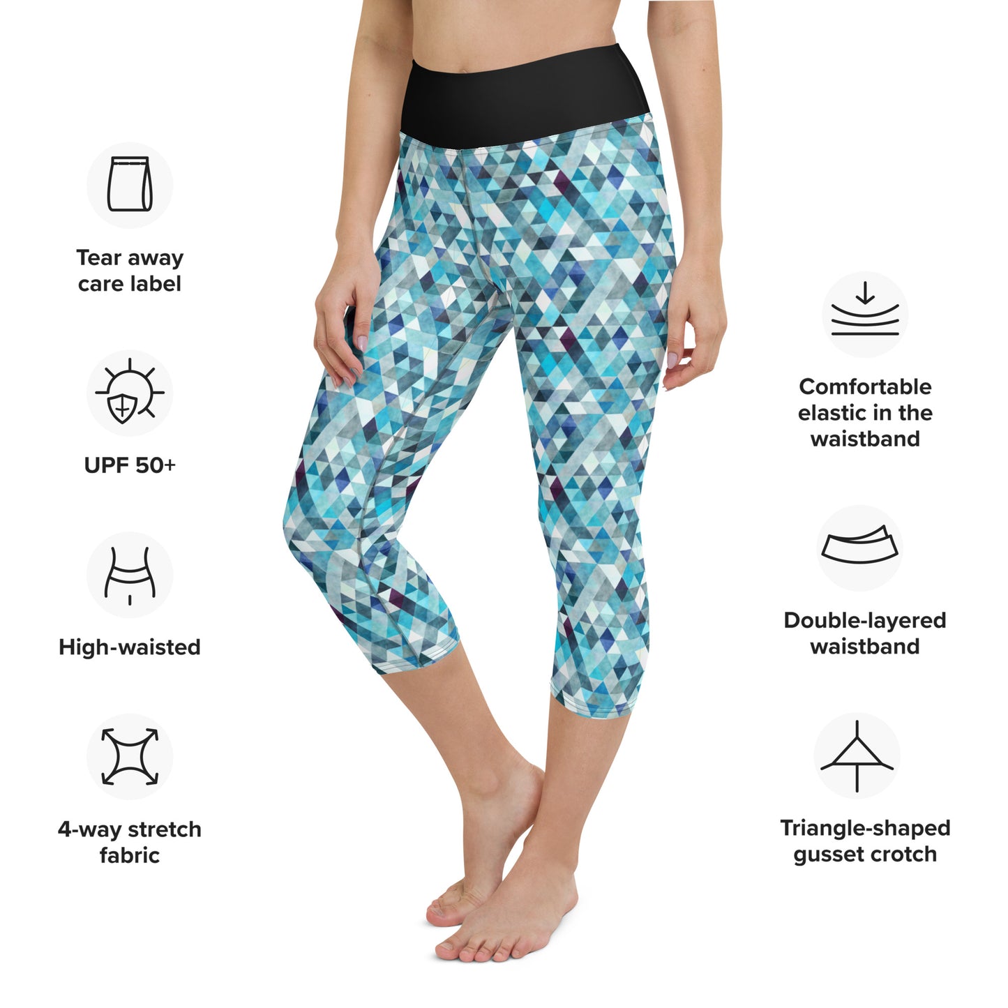 Ocean Prism Yoga Capri Leggings