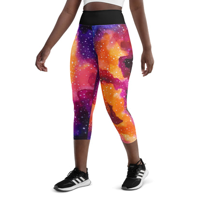 Stellar Sunset Yoga Capri Leggings