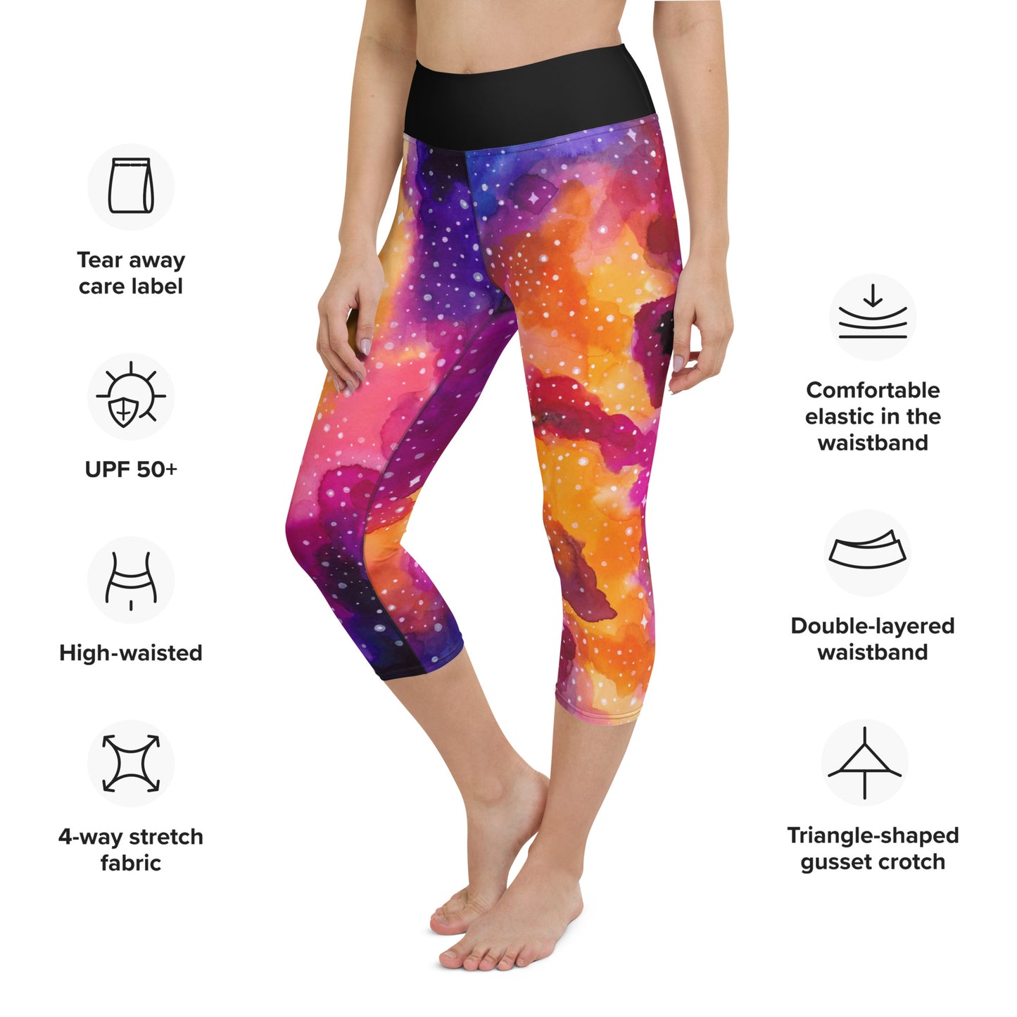 Stellar Sunset Yoga Capri Leggings