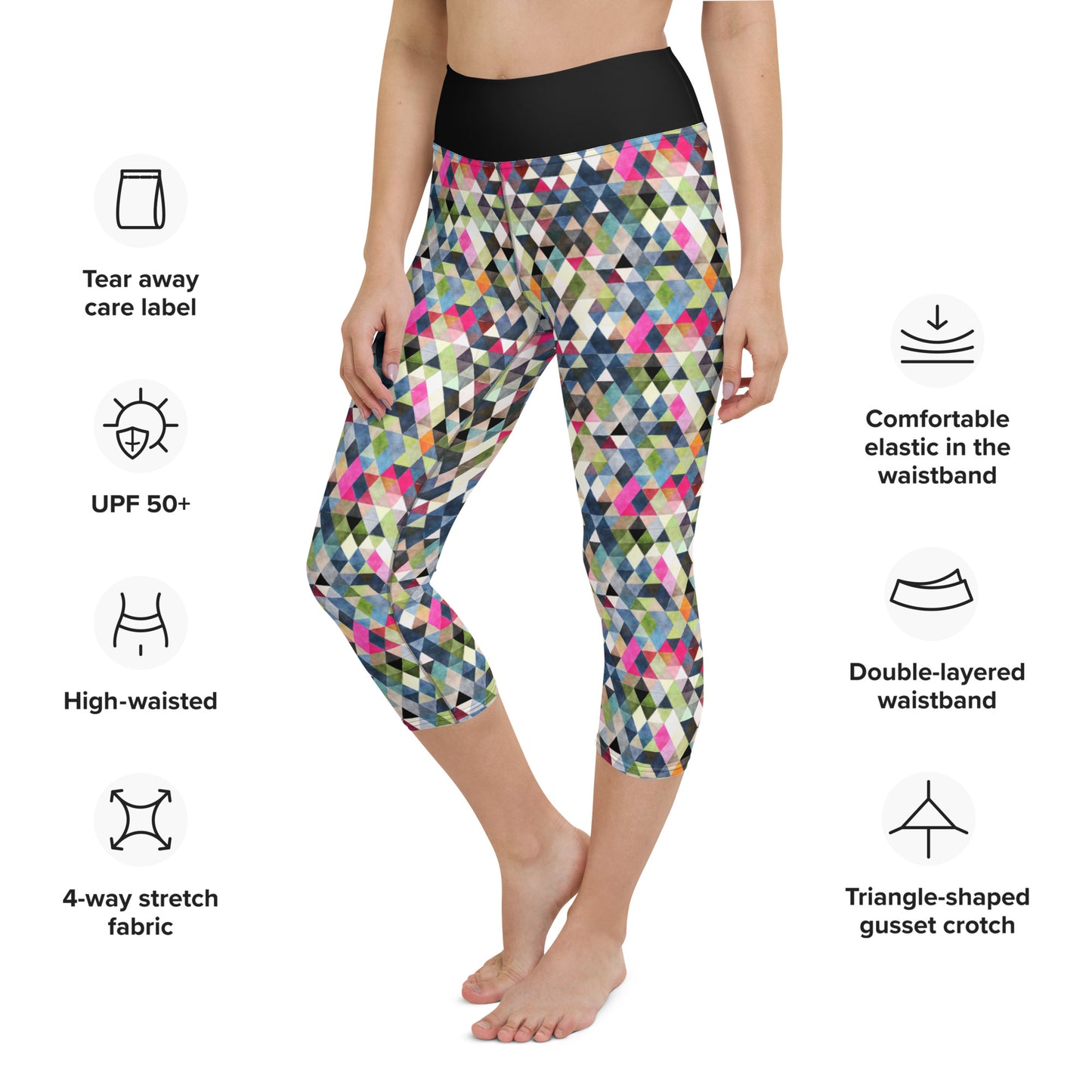 Geo Flow Yoga Capri Leggings