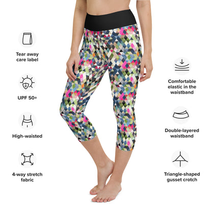 Geo Flow Yoga Capri Leggings