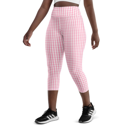 Barbie Pink Gingham Yoga Capri Leggings