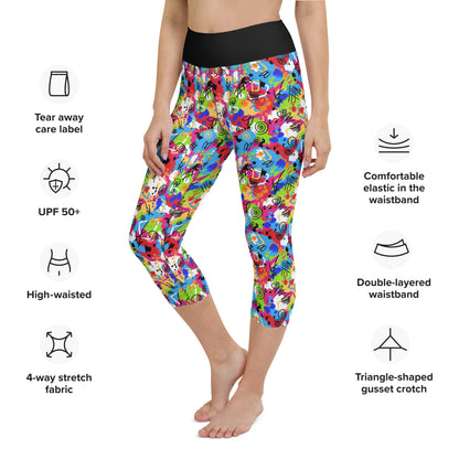 Weird Barbie "Full Weird" Yoga Capri Leggings