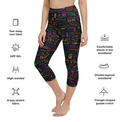 Covered in Positivity Yoga Capri Leggings