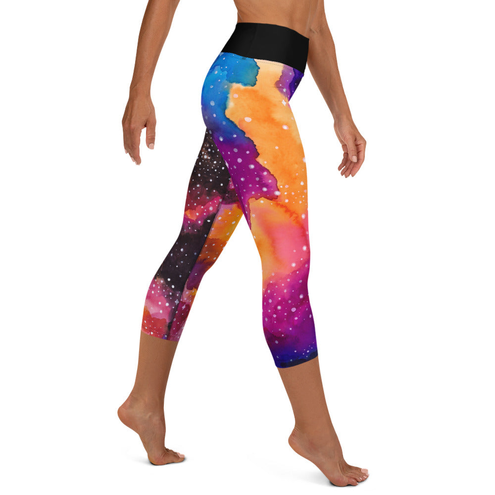 Stellar Sunset Yoga Capri Leggings