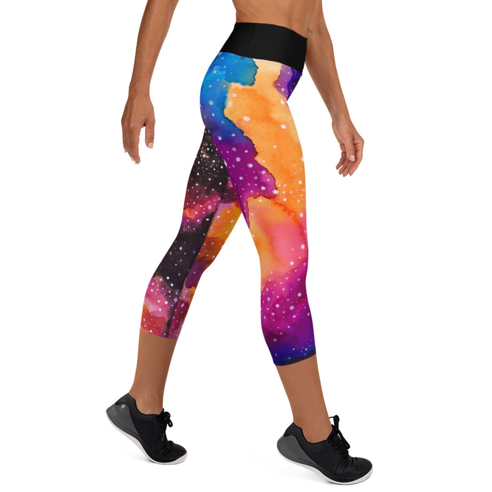 Stellar Sunset Yoga Capri Leggings