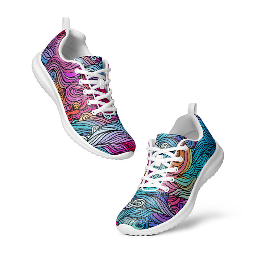 Rainbow Waves Women’s Athletic Shoes